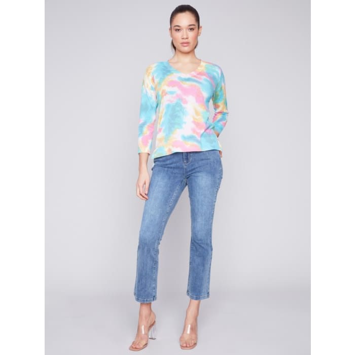 Charlie B - C2632 - 261B REVERSIBLE COTTON SWEATER Tops