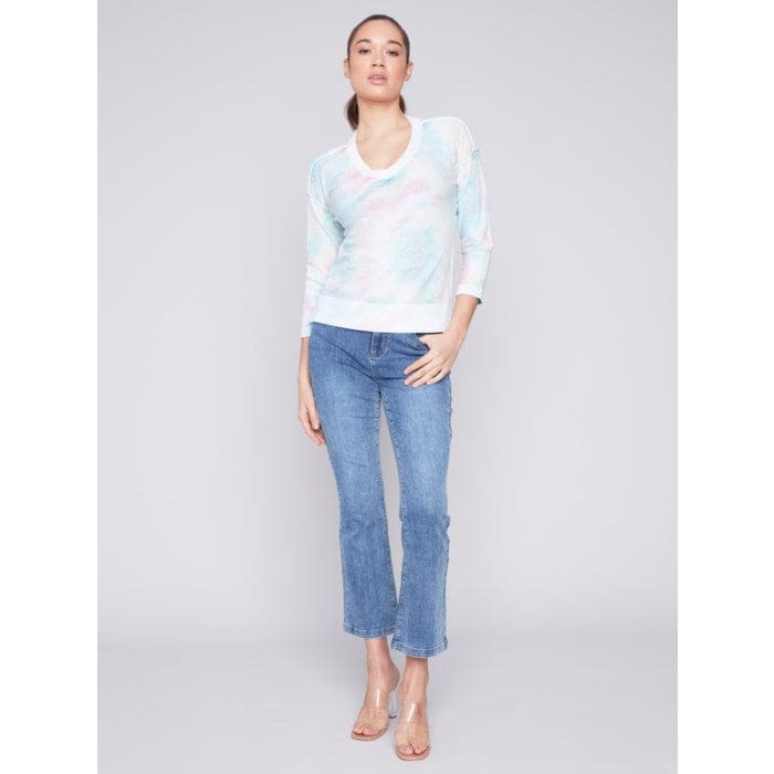 Charlie B - C2632 - 261B REVERSIBLE COTTON SWEATER Tops