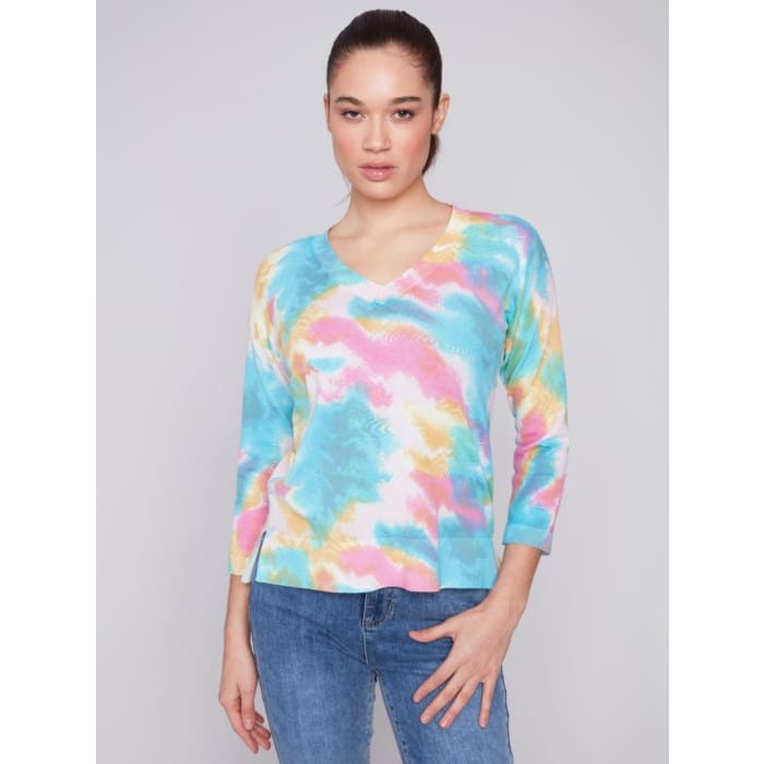 Charlie B - C2632 - 261B REVERSIBLE COTTON SWEATER Tops