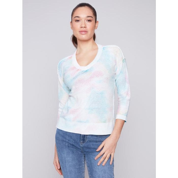 Charlie B - C2632 - 261B REVERSIBLE COTTON SWEATER Tops