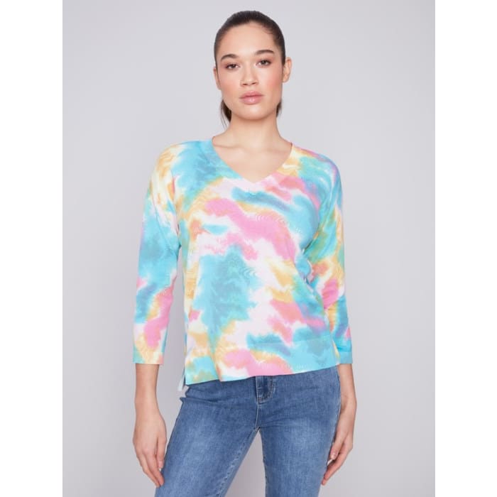Charlie B - C2632 - 261B REVERSIBLE COTTON SWEATER Tops