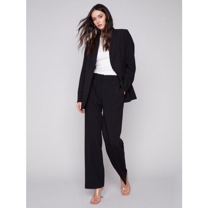 Charlie B - C6293-838B BLAZER WITH RUCHED BACK Jackets and Coats