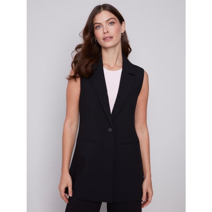 Charlie B - C6308-838B TAILORED BLAZER VEST Jackets and Coats