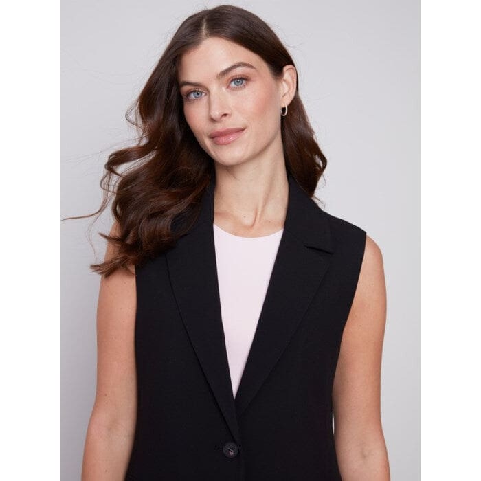 Charlie B - C6308-838B TAILORED BLAZER VEST Jackets and Coats