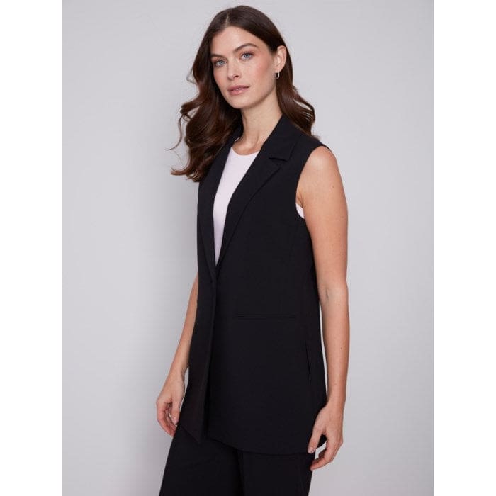 Charlie B - C6308-838B TAILORED BLAZER VEST Jackets and Coats