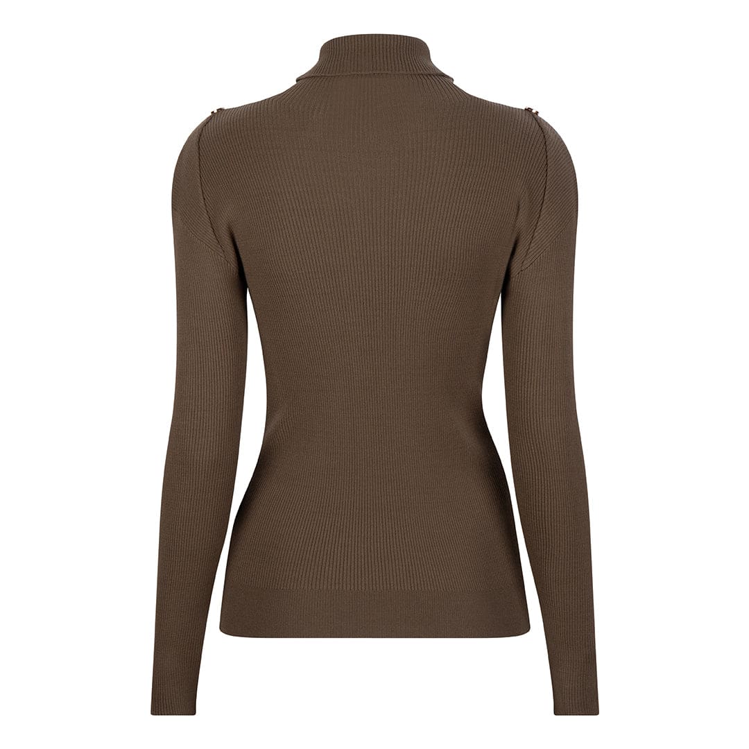 ESQUALO - F2307502 TOP RIB SLV/LSS BUTTONS COL - Tops