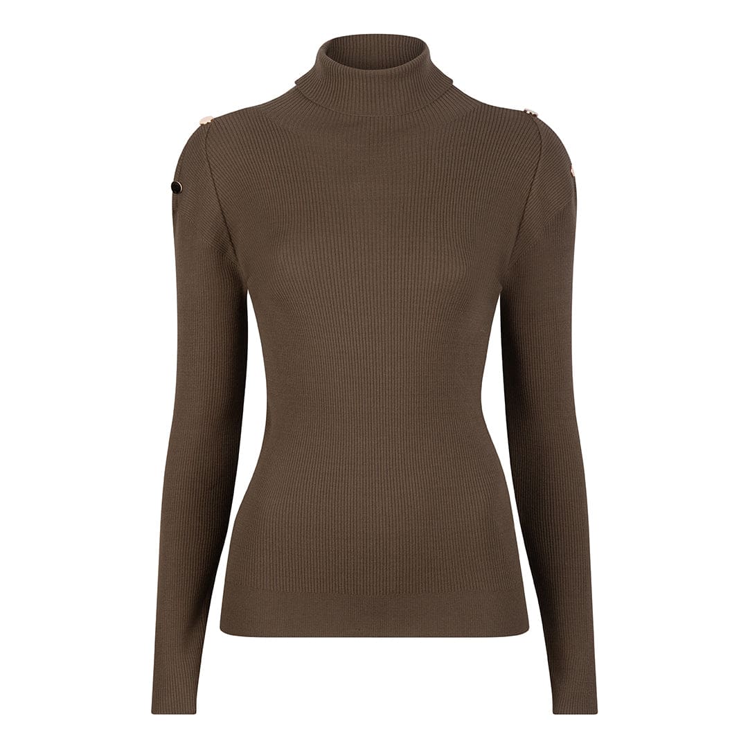 ESQUALO - F2307502 TOP RIB SLV/LSS BUTTONS COL - Tops