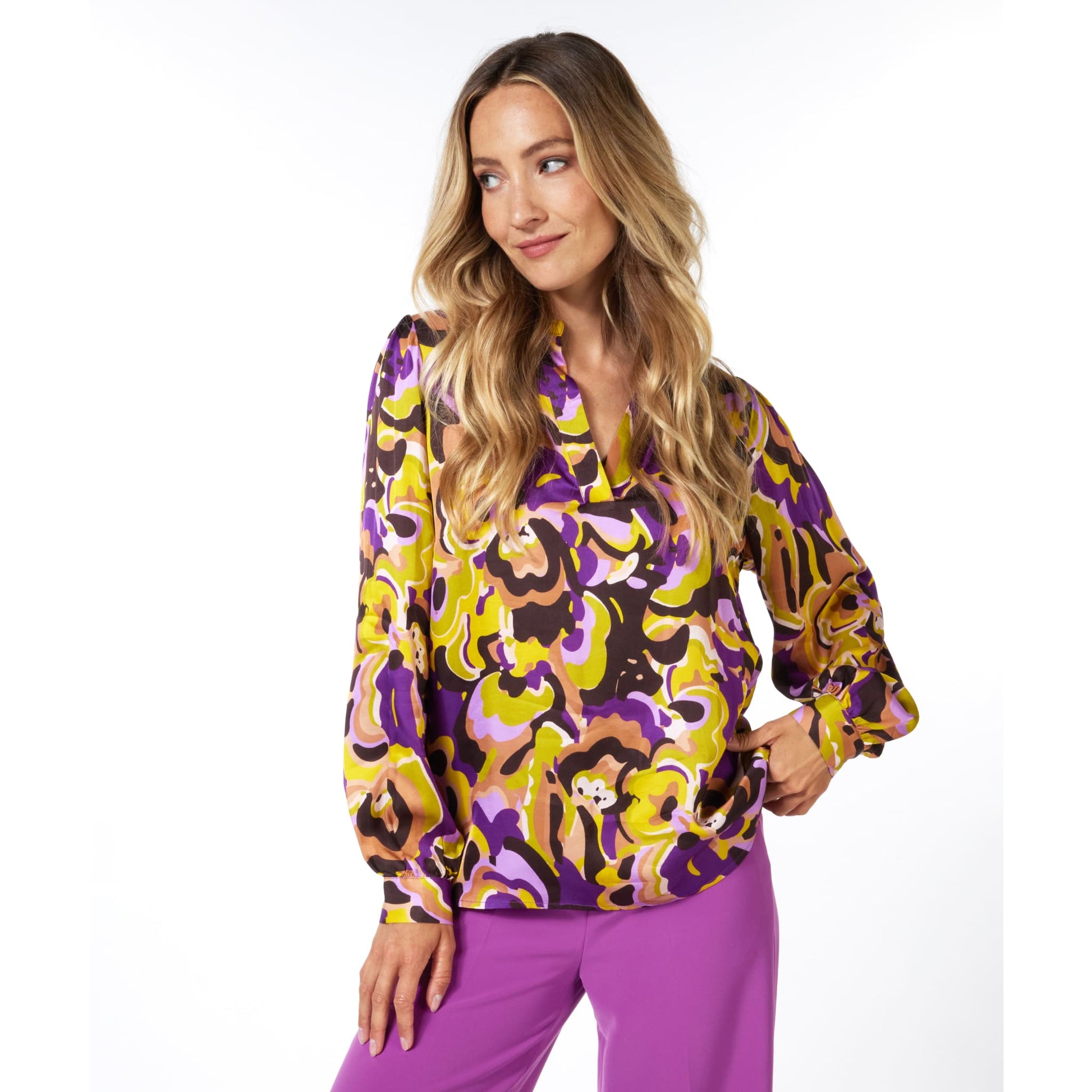 ESQUALO - F2321502 BLOUSE COLLAR FANCY EARTH - Tops