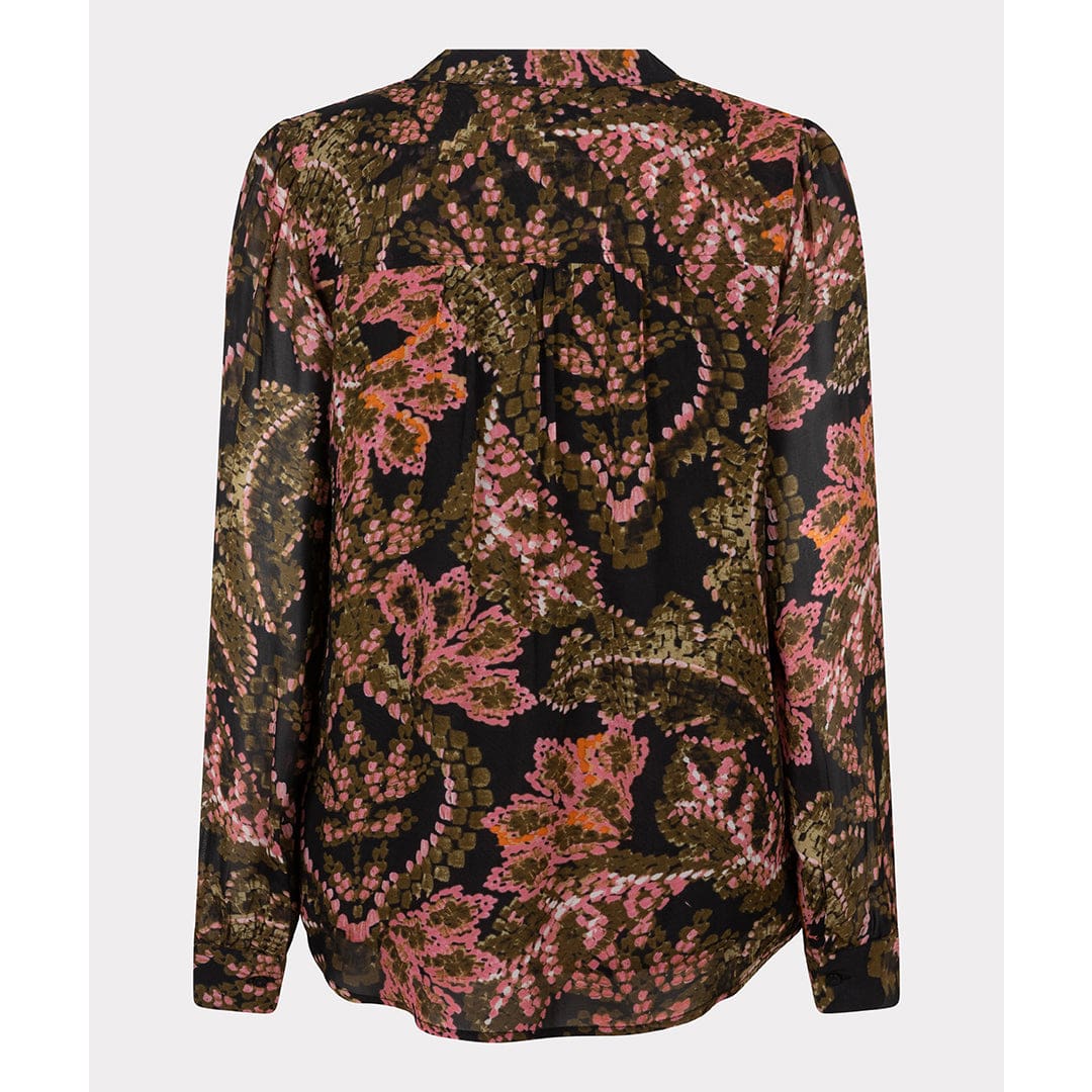 ESQUALO - F2414505 BLOUSE V-NECK GLOBAL FLOWER - Tops