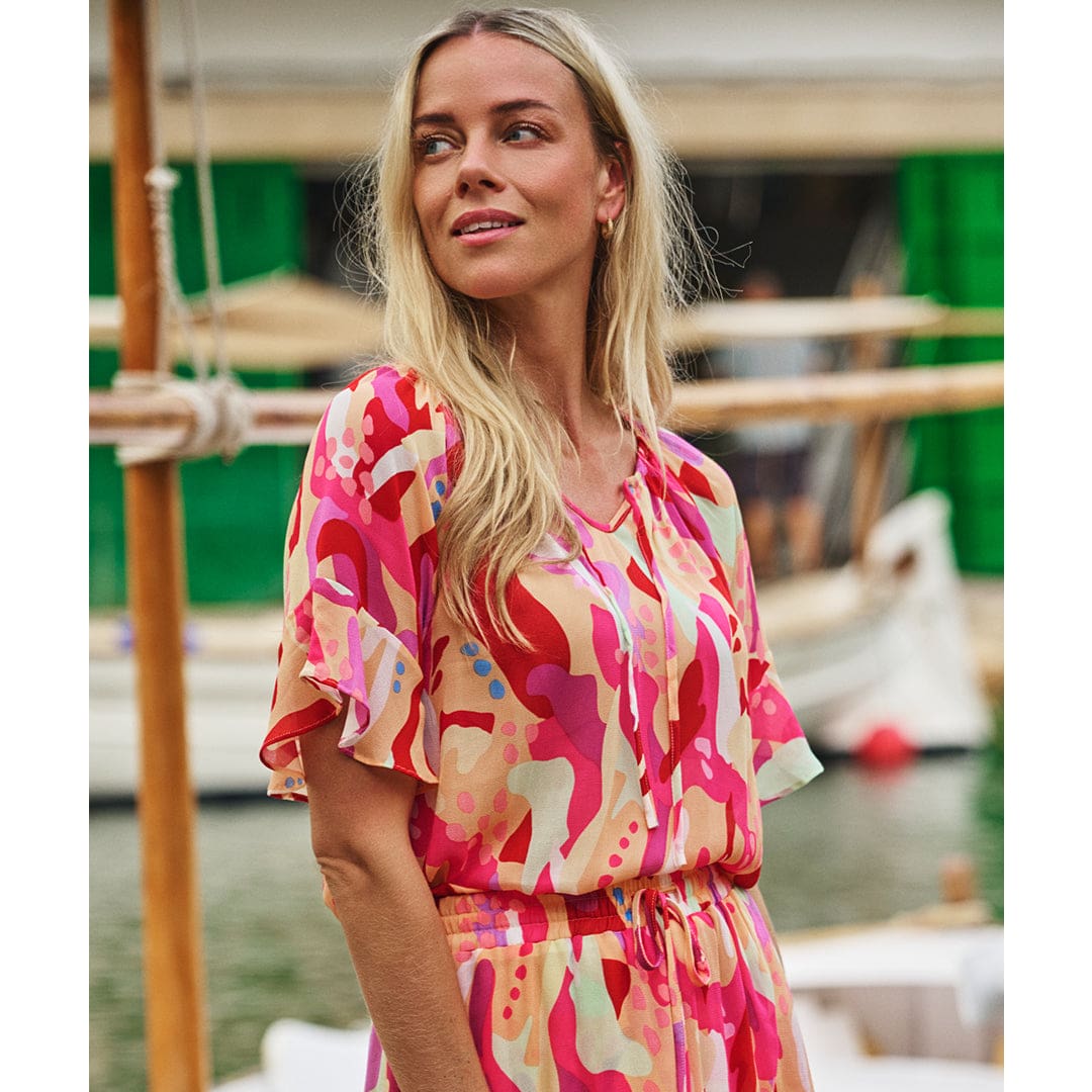 ESQUALO - HS2415203 BLOUSE SMOCK HEAT WAVE - Tops