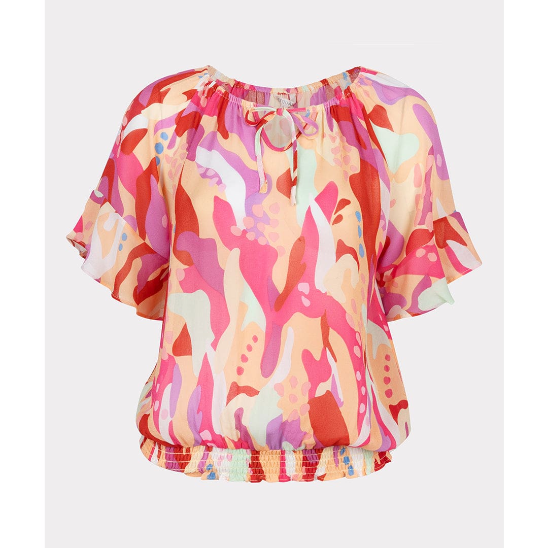 ESQUALO - HS2415203 BLOUSE SMOCK HEAT WAVE - Tops
