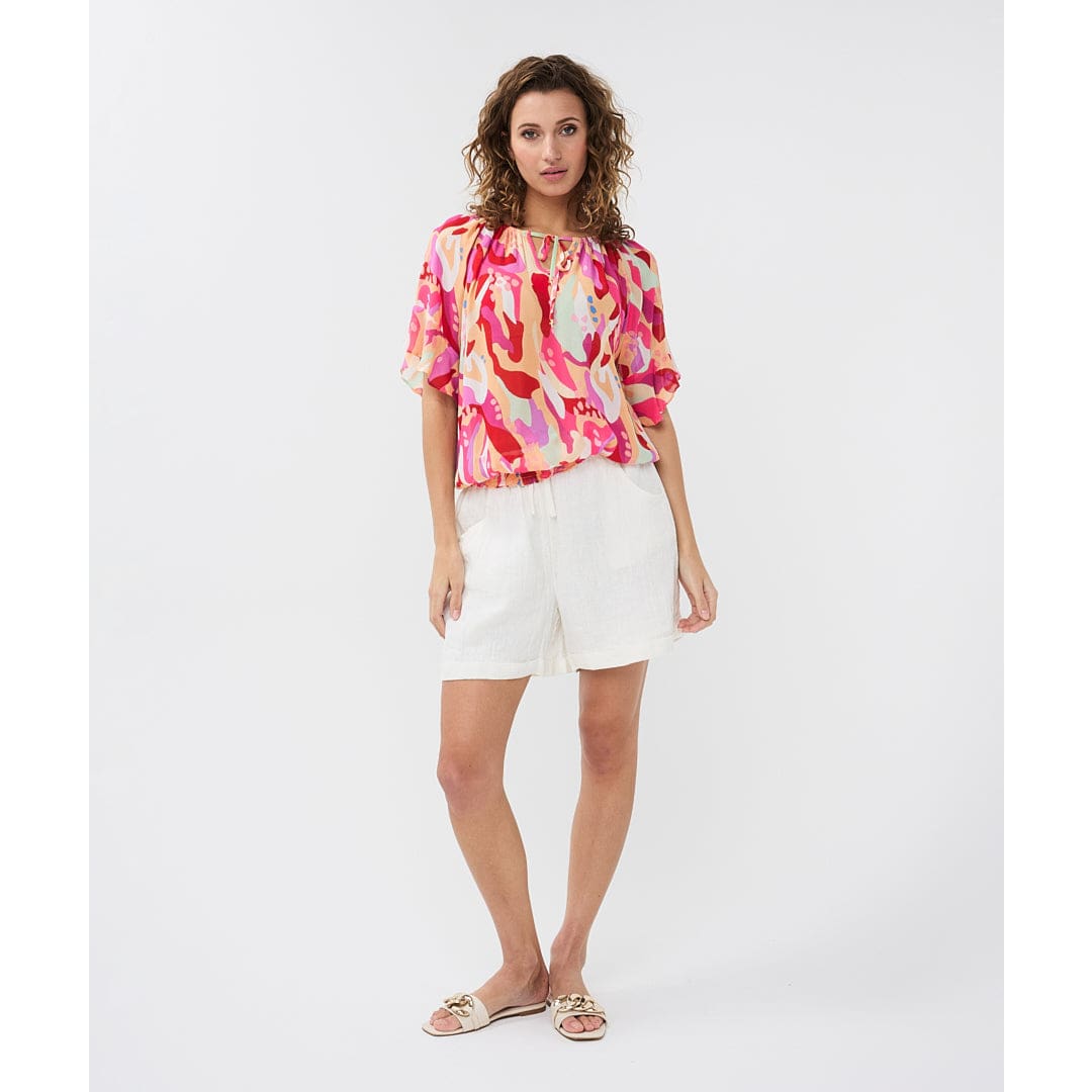 ESQUALO - HS2415203 BLOUSE SMOCK HEAT WAVE - Tops
