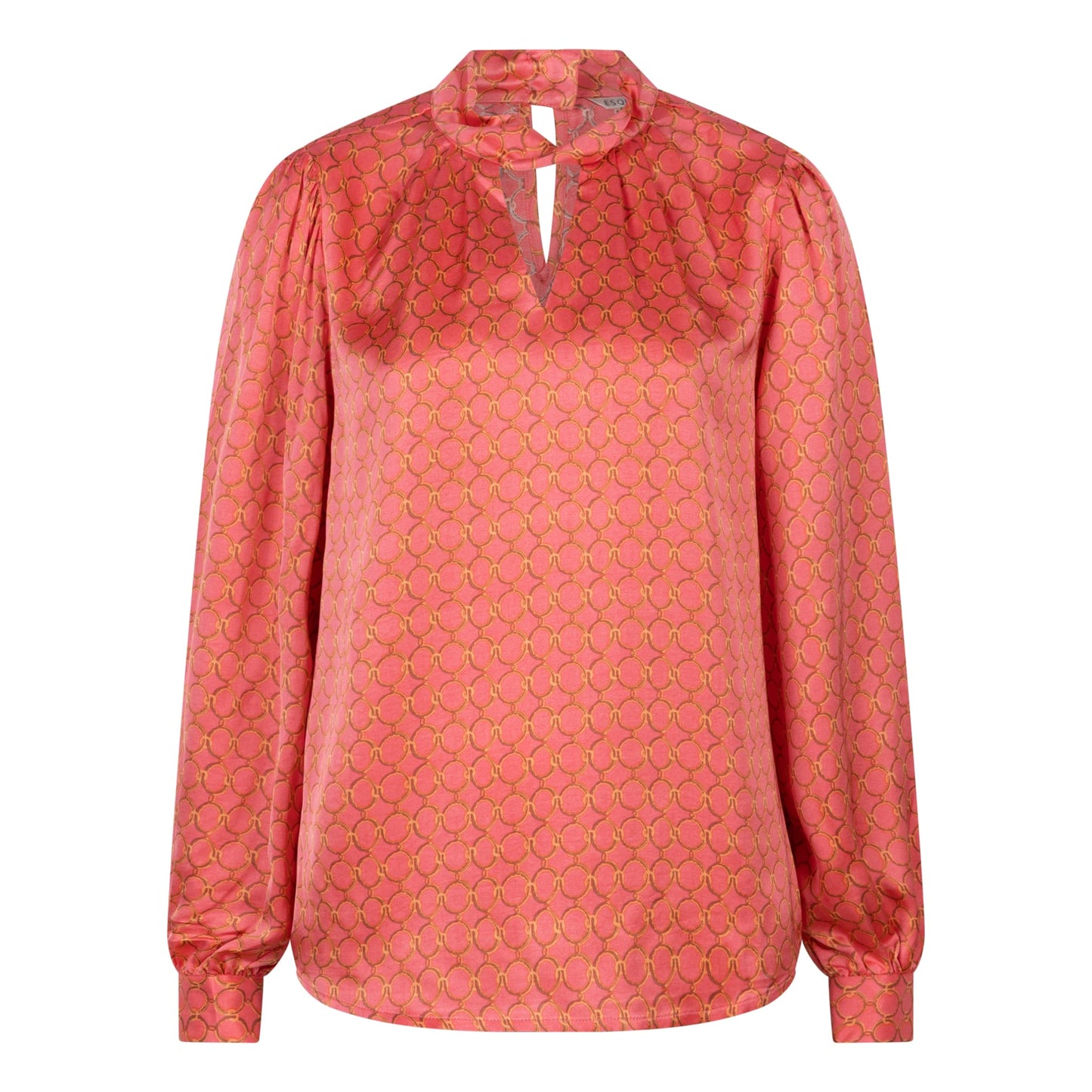 ESQUALO - SP2414002 BLOUSE FRONT TIE MINI CHAIN Tops