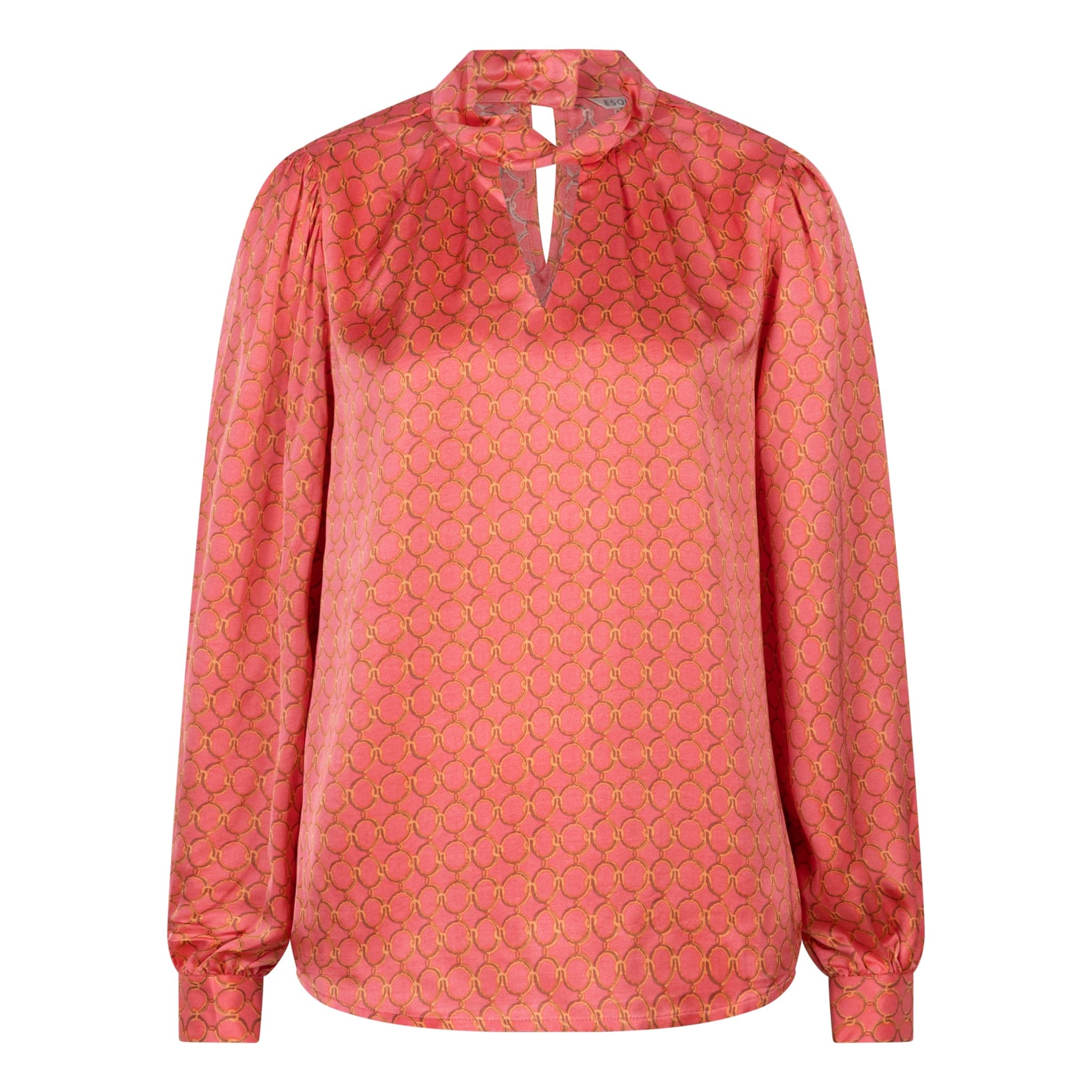 ESQUALO - SP2414002 BLOUSE FRONT TIE MINI CHAIN Tops
