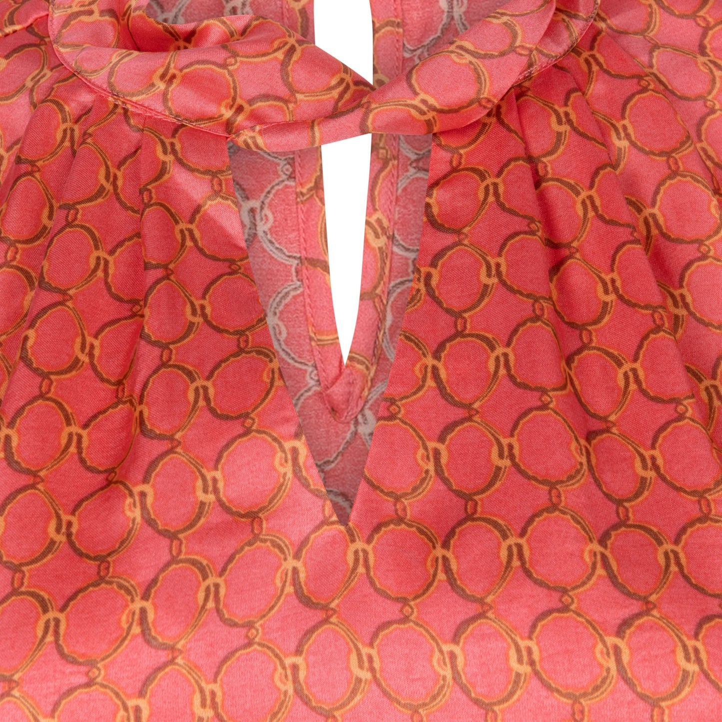 ESQUALO - SP2414002 BLOUSE FRONT TIE MINI CHAIN Tops