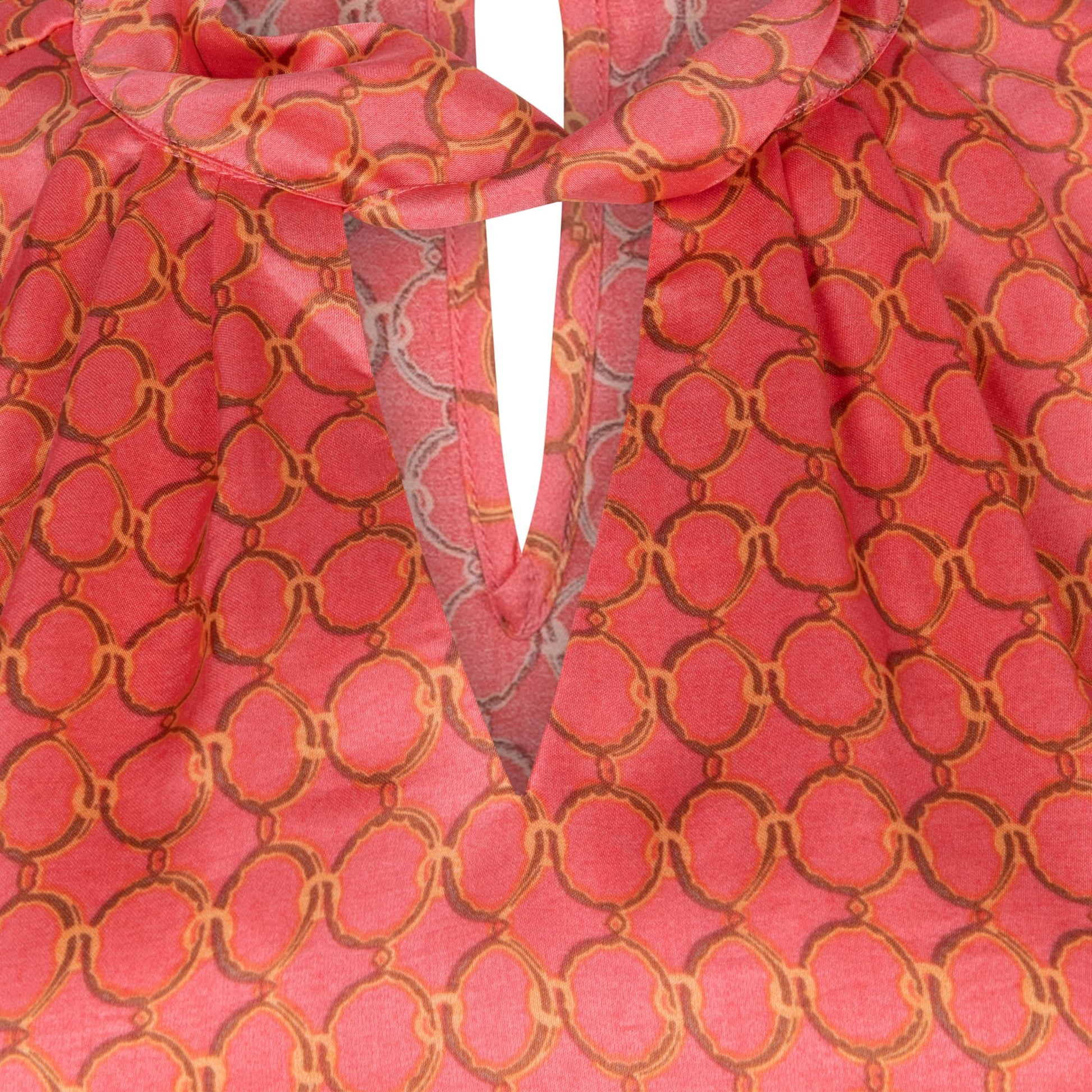 ESQUALO - SP2414002 BLOUSE FRONT TIE MINI CHAIN Tops