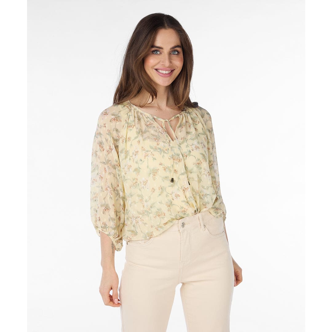 ESQUALO - SP2414042 RAGLAN PASTEL FLOWER PRINT Tops