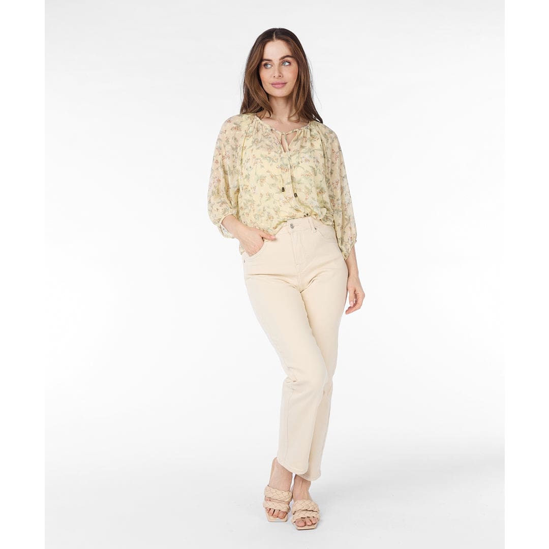 ESQUALO - SP2414042 RAGLAN PASTEL FLOWER PRINT Tops