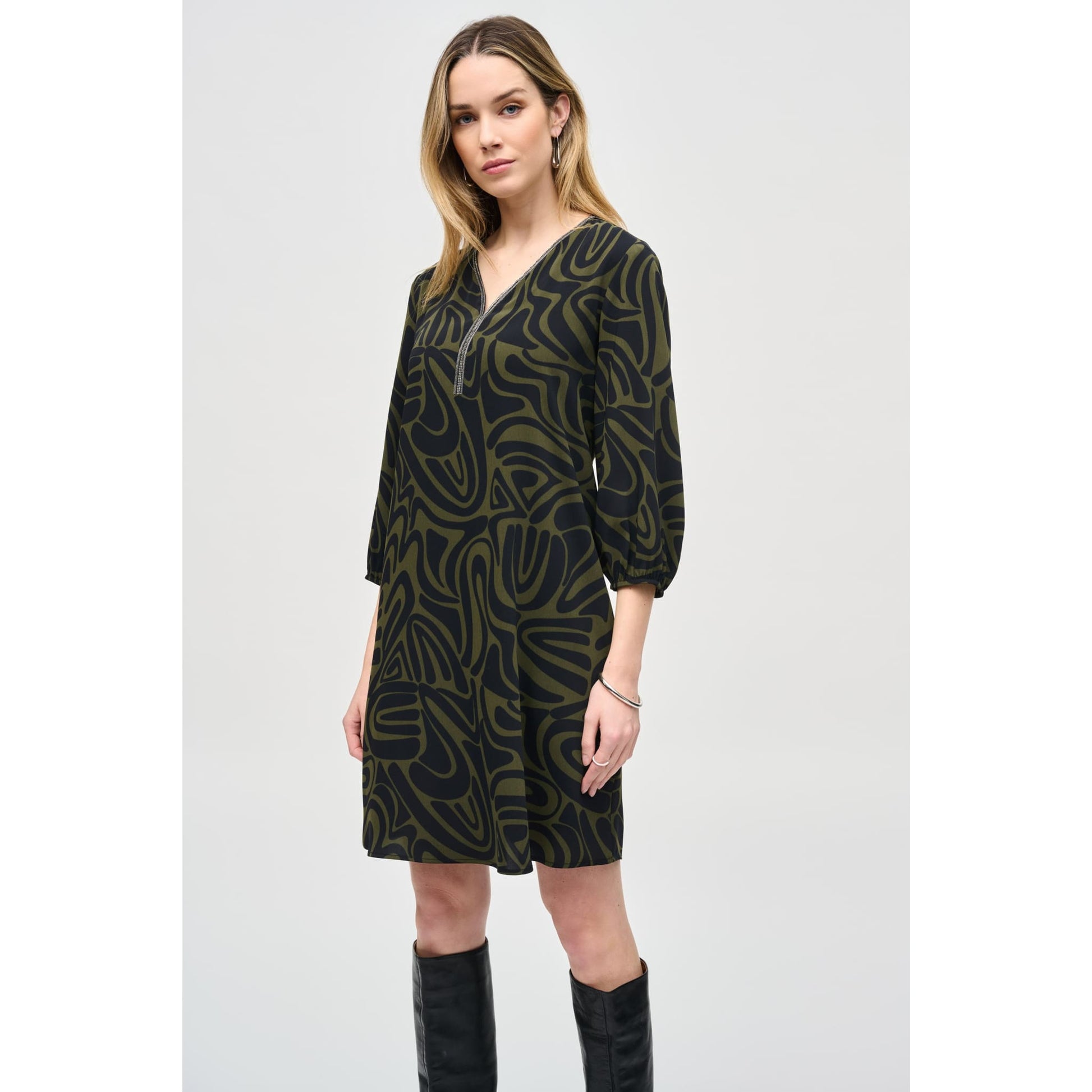 Joseph Ribkoff - 243154 BOHEMIAN ABSTRACT MINI DRESS - Dresses