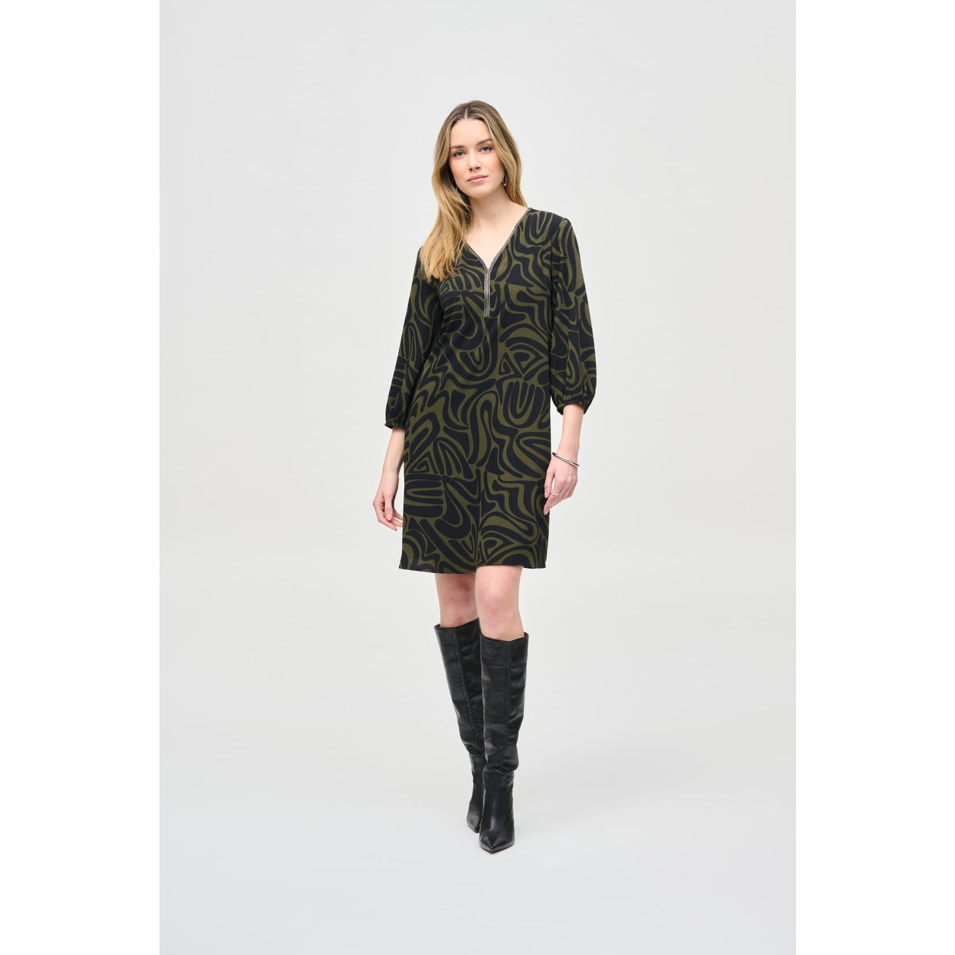 Joseph Ribkoff - 243154 BOHEMIAN ABSTRACT MINI DRESS - Dresses
