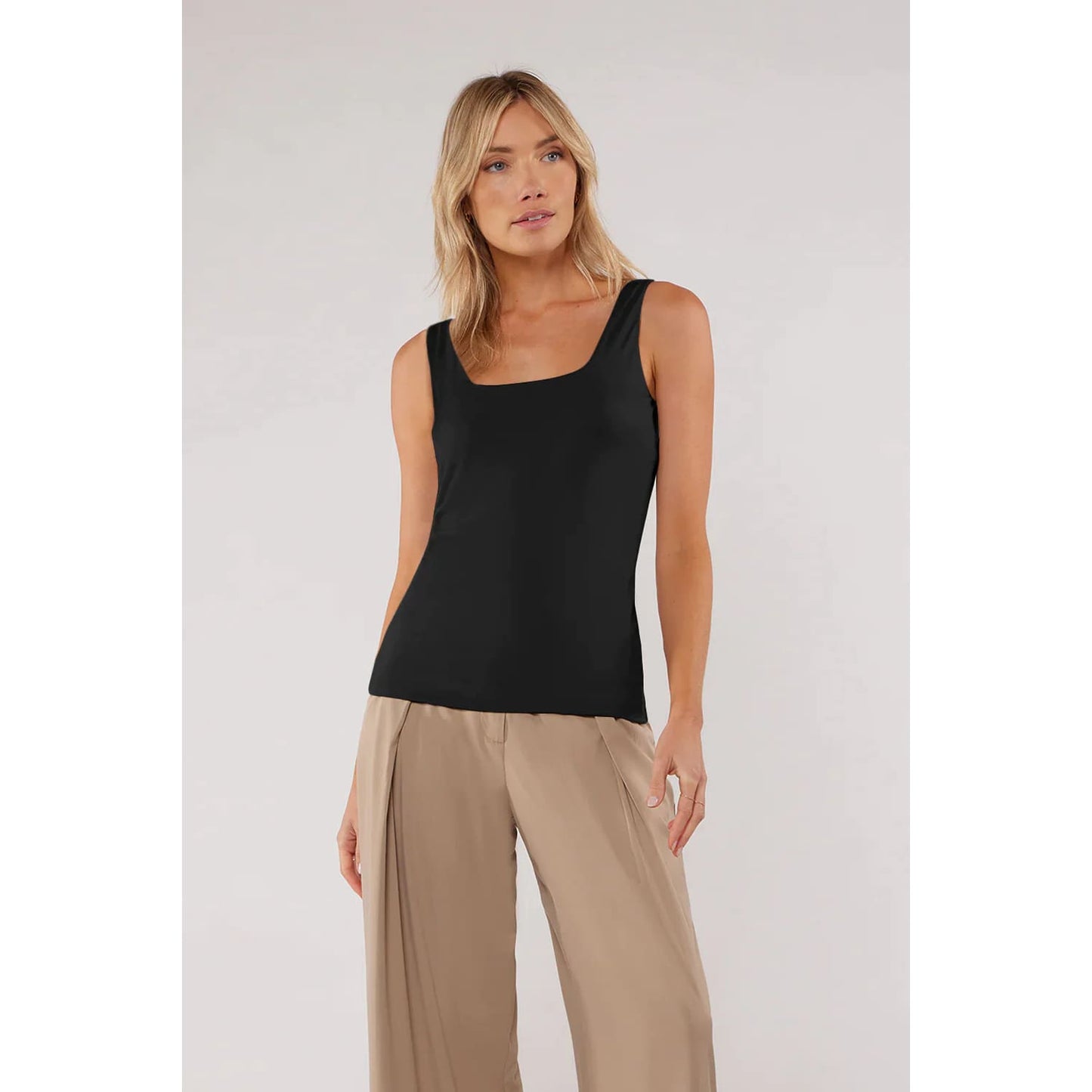 MATTY M - MK9567016 CALLIE SQUARE NECK TANK TOP Tops