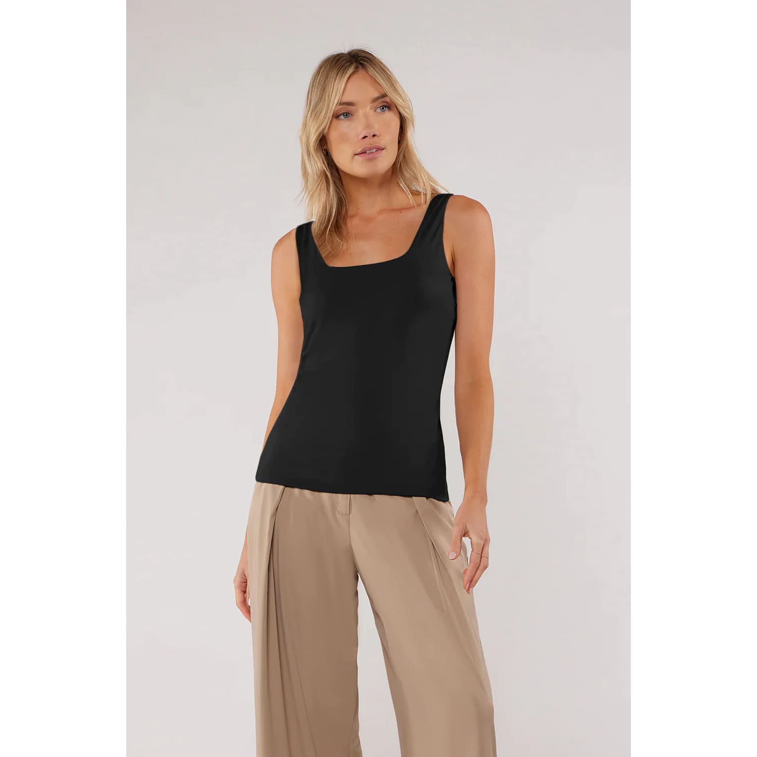 MATTY M - MK9567016 CALLIE SQUARE NECK TANK TOP Tops