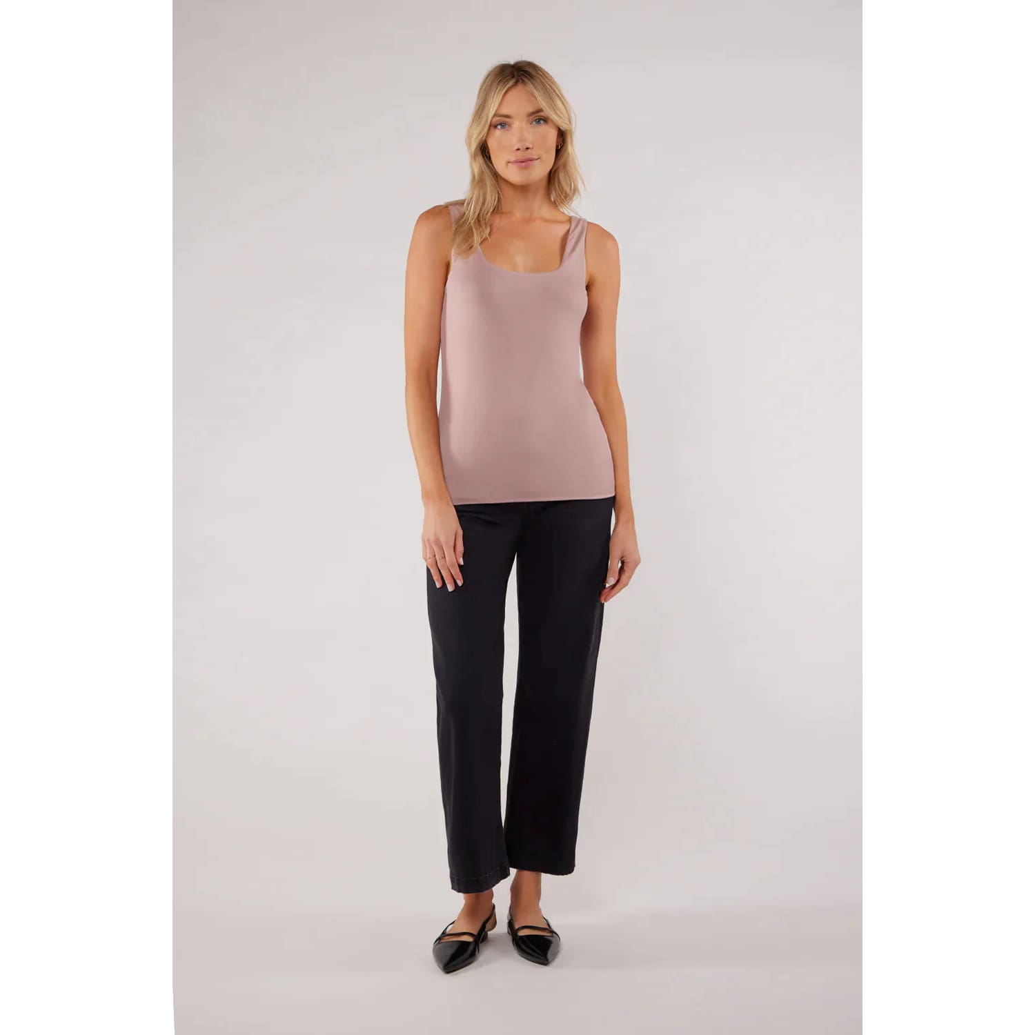 MATTY M - MK9567016 CALLIE SQUARE NECK TANK TOP Tops
