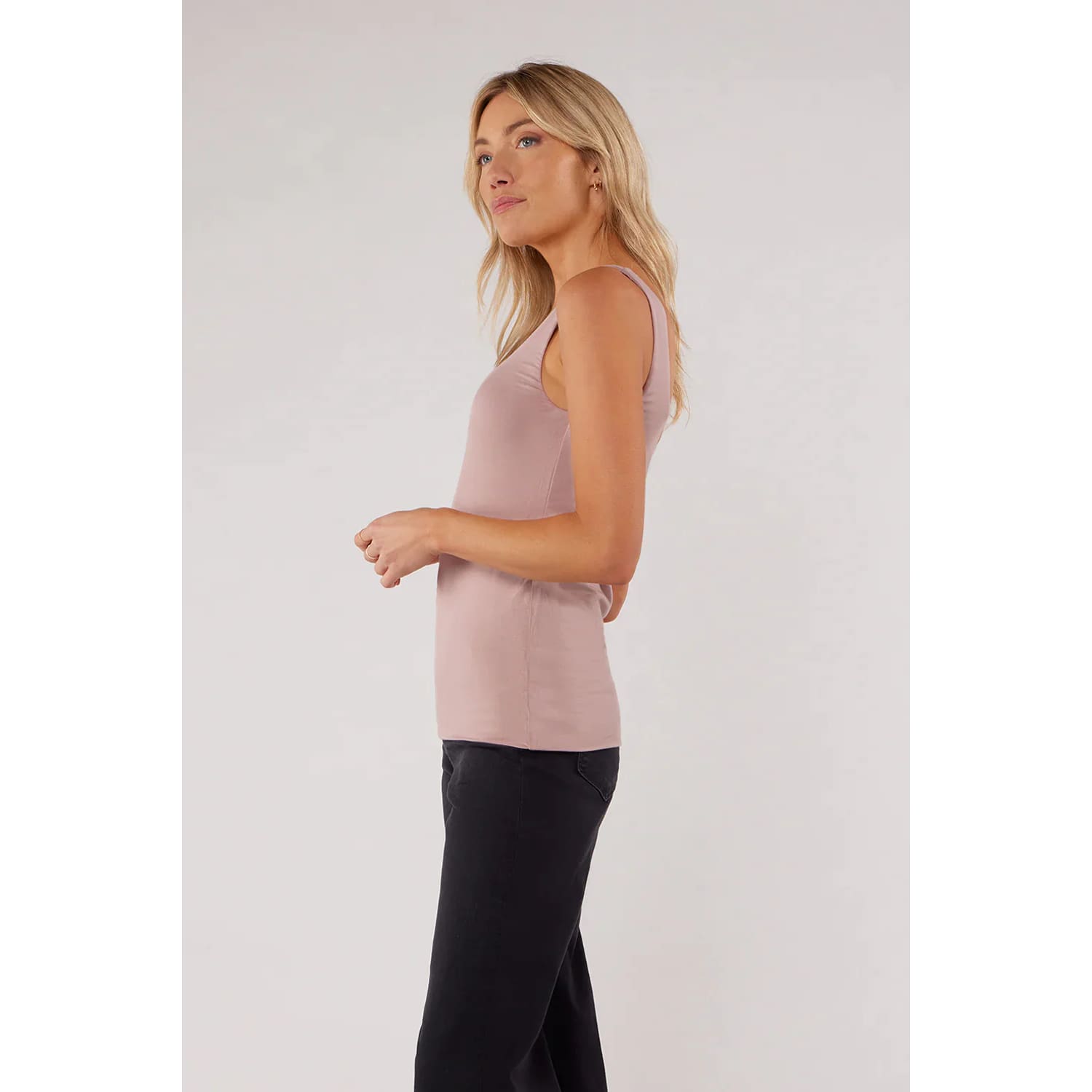 MATTY M - MK9567016 CALLIE SQUARE NECK TANK TOP Tops