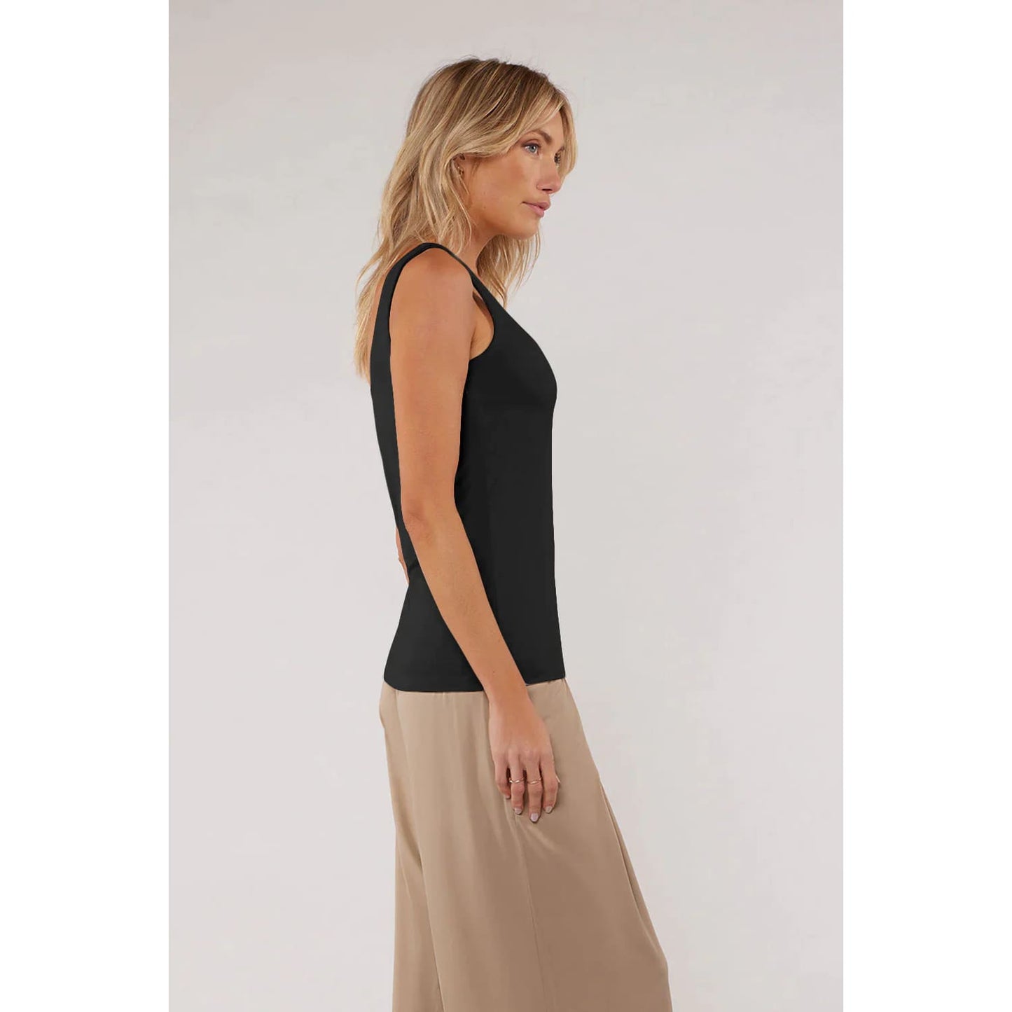 MATTY M - MK9567016 CALLIE SQUARE NECK TANK TOP Tops