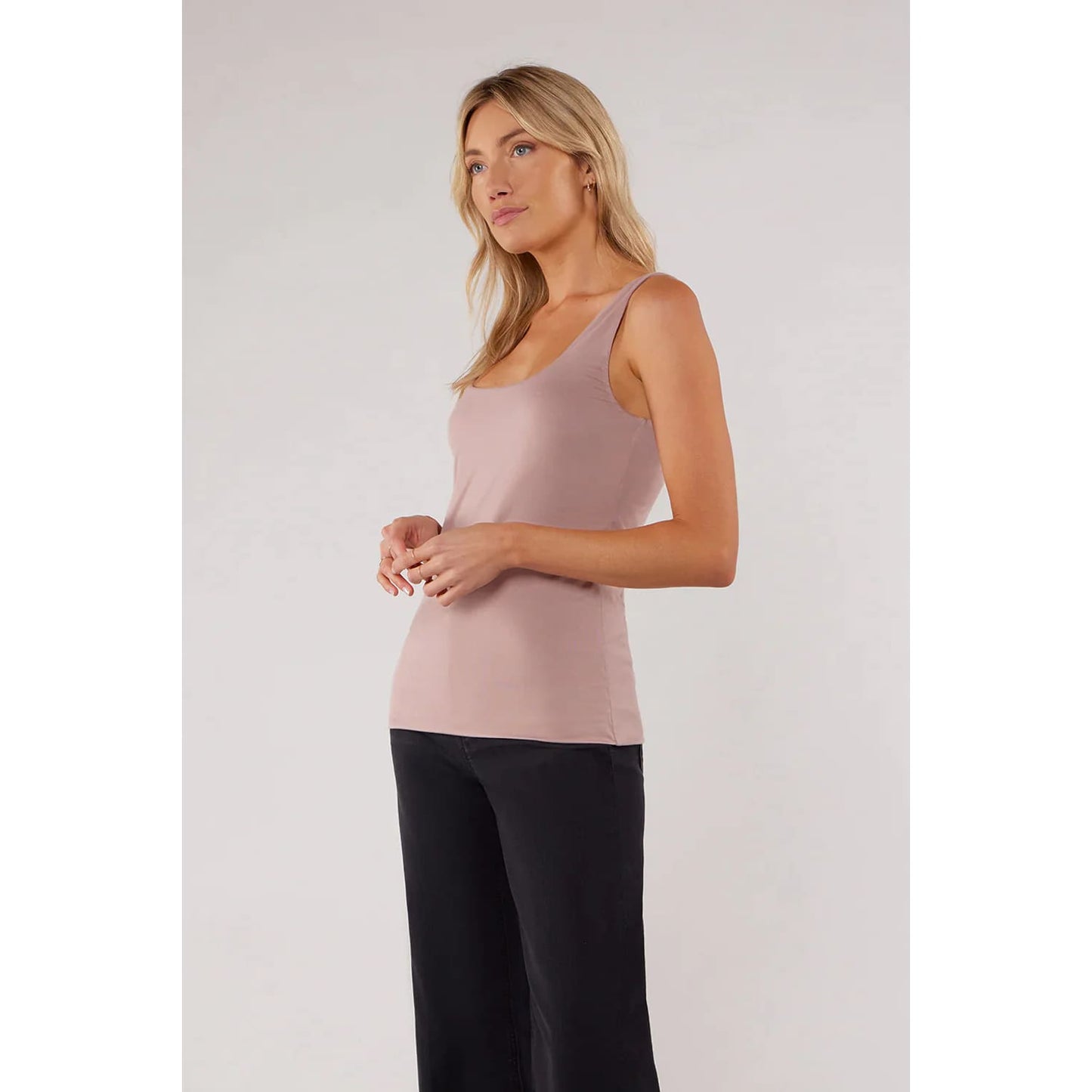 MATTY M - MK9567016 CALLIE SQUARE NECK TANK TOP Tops