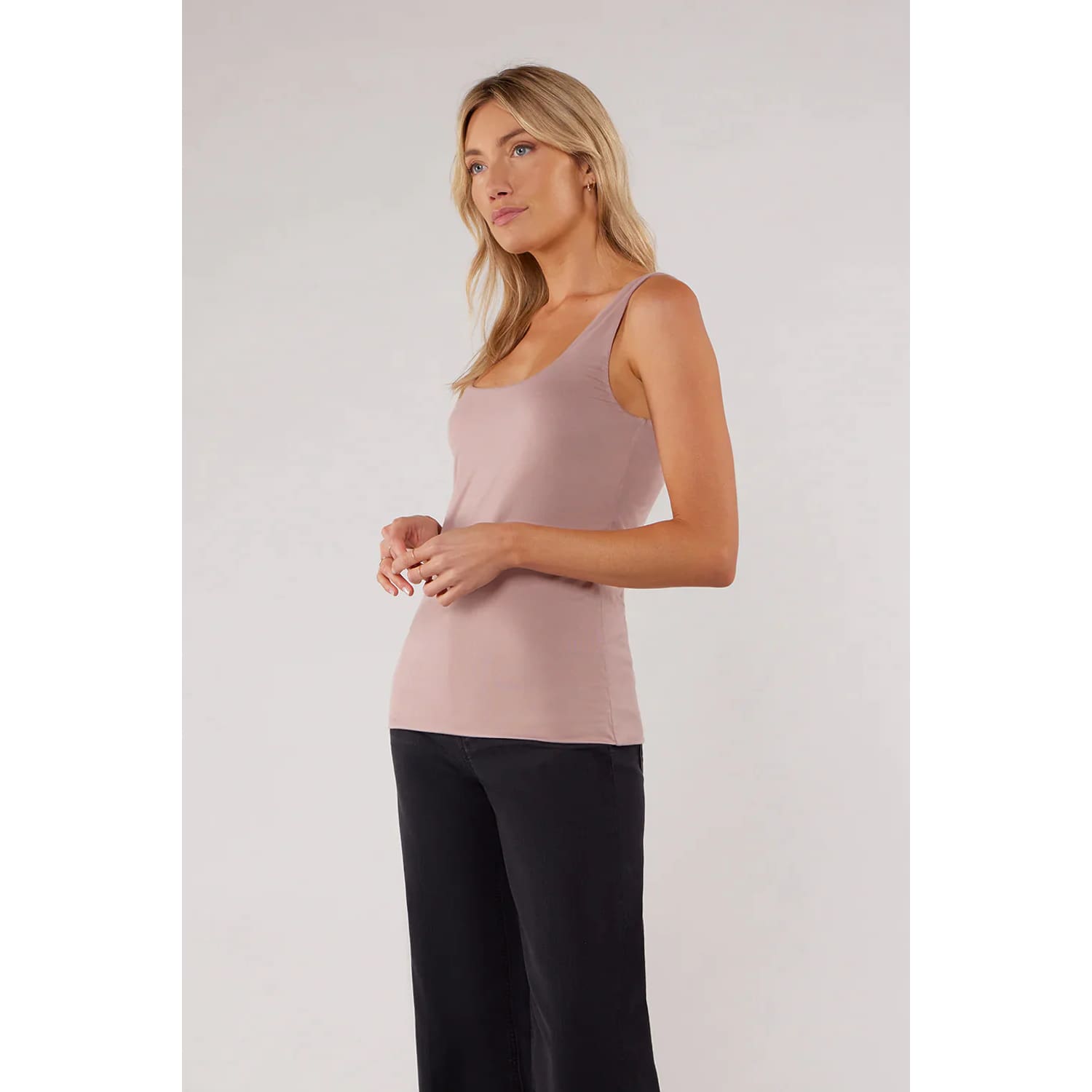 MATTY M - MK9567016 CALLIE SQUARE NECK TANK TOP Tops