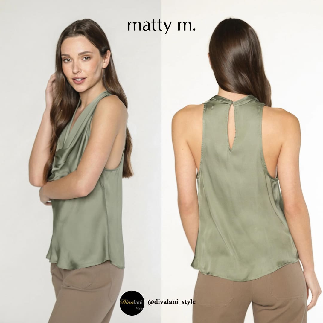 MATTY M - MW9651941 CAPRI COWL NECK TOP - Tops