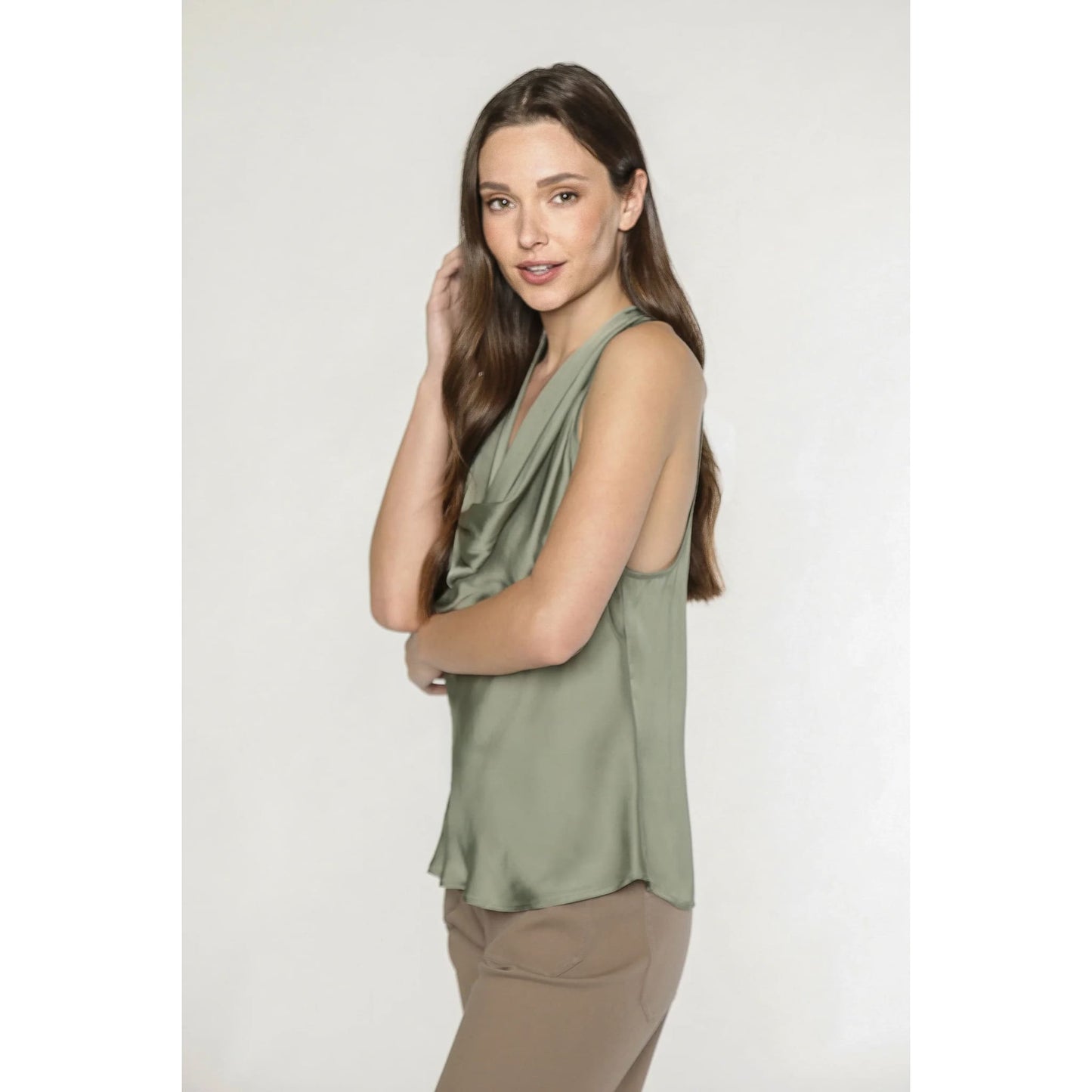 MATTY M - MW9651941 CAPRI COWL NECK TOP - Tops