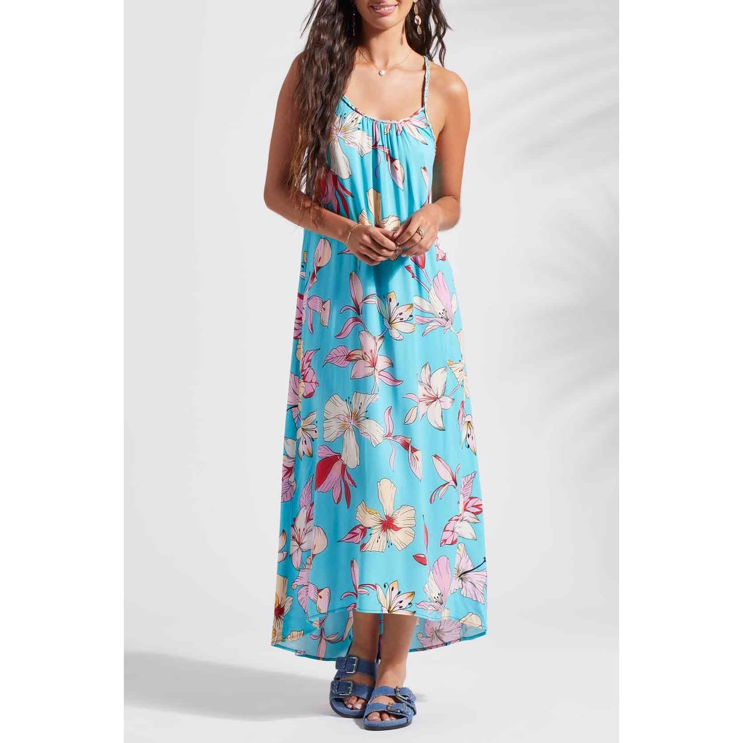 Tribal - 1643XX 388 SLEEVELESS HIGH LOW DRESS Dresses