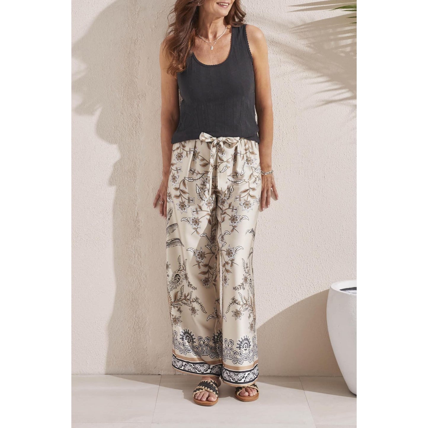 Tribal - 1784O - 3922 TANK TOP WITH PICOT EDGE TRIM Tops
