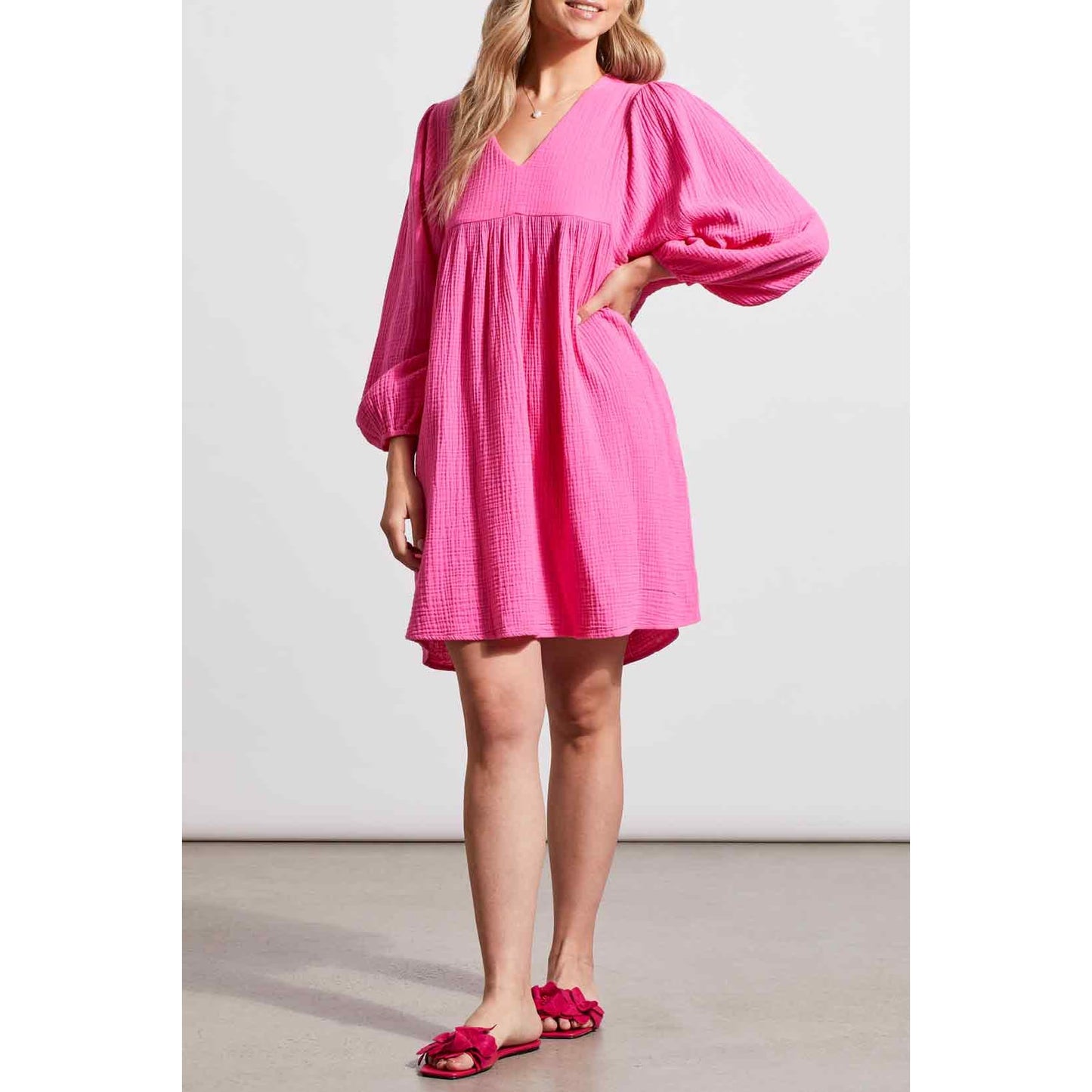 Tribal - 5344O-4555 3/4 PUFF SLEEVE DRESS Dresses
