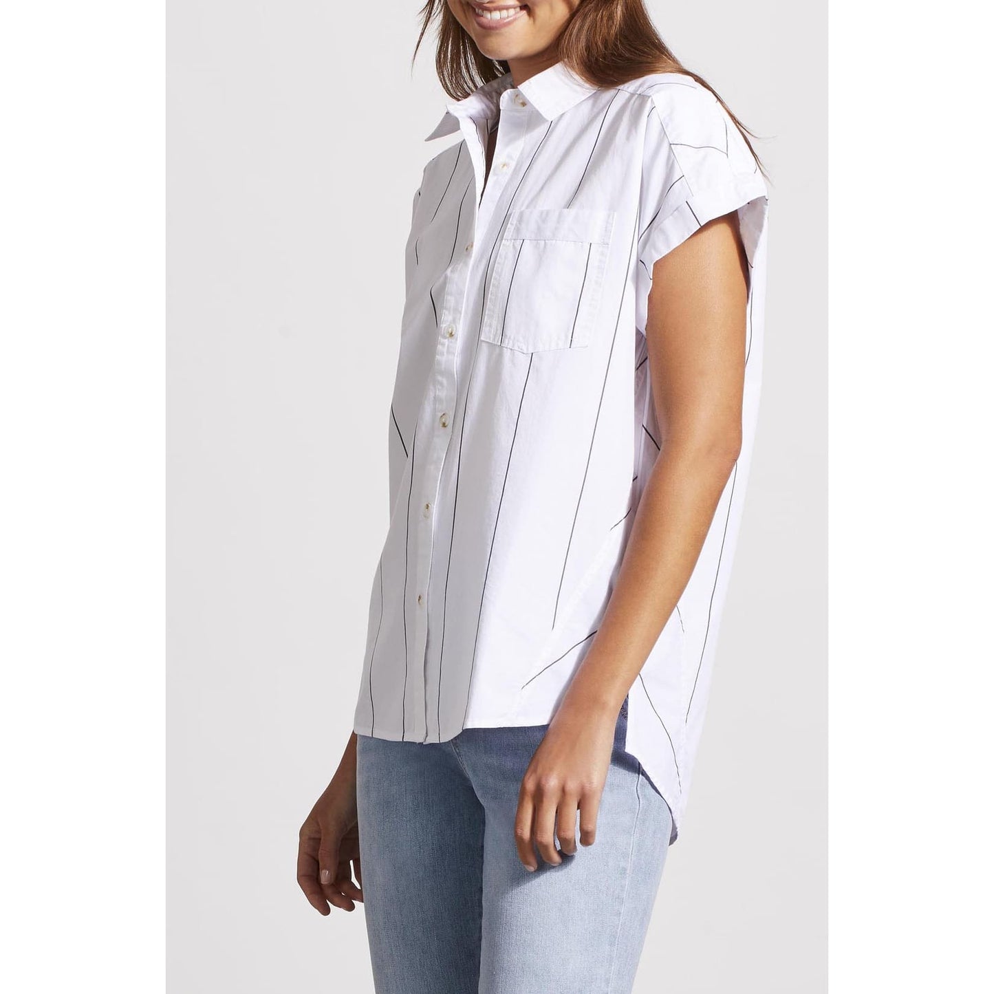 Tribal - 5508O - 4974 CAP SLEEVE SHIRT WITH CUT DETAILS Tops