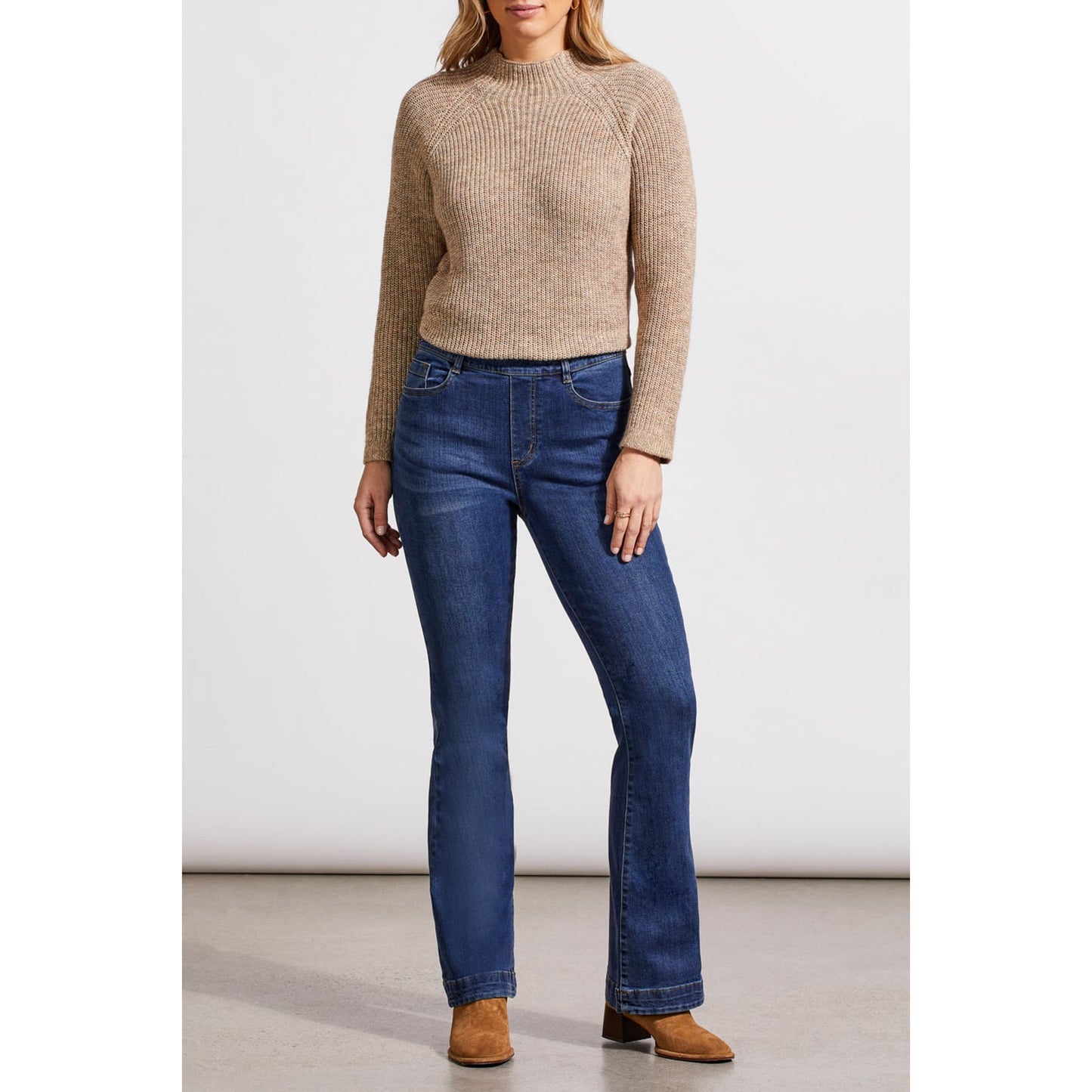Tribal - 5562O-2020 AUDREY PULL ON FLARE JEANS - Pants