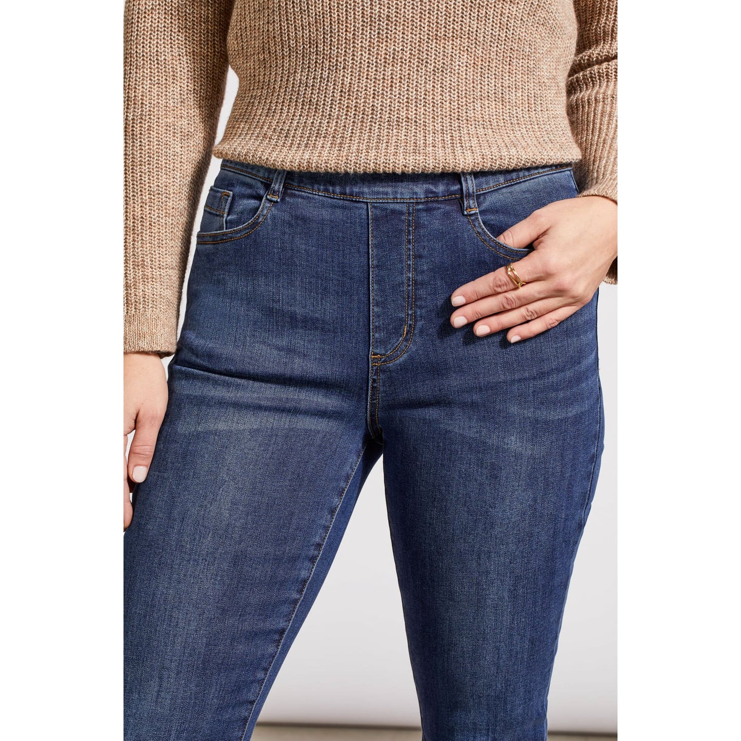 Tribal - 5562O-2020 AUDREY PULL ON FLARE JEANS - Pants