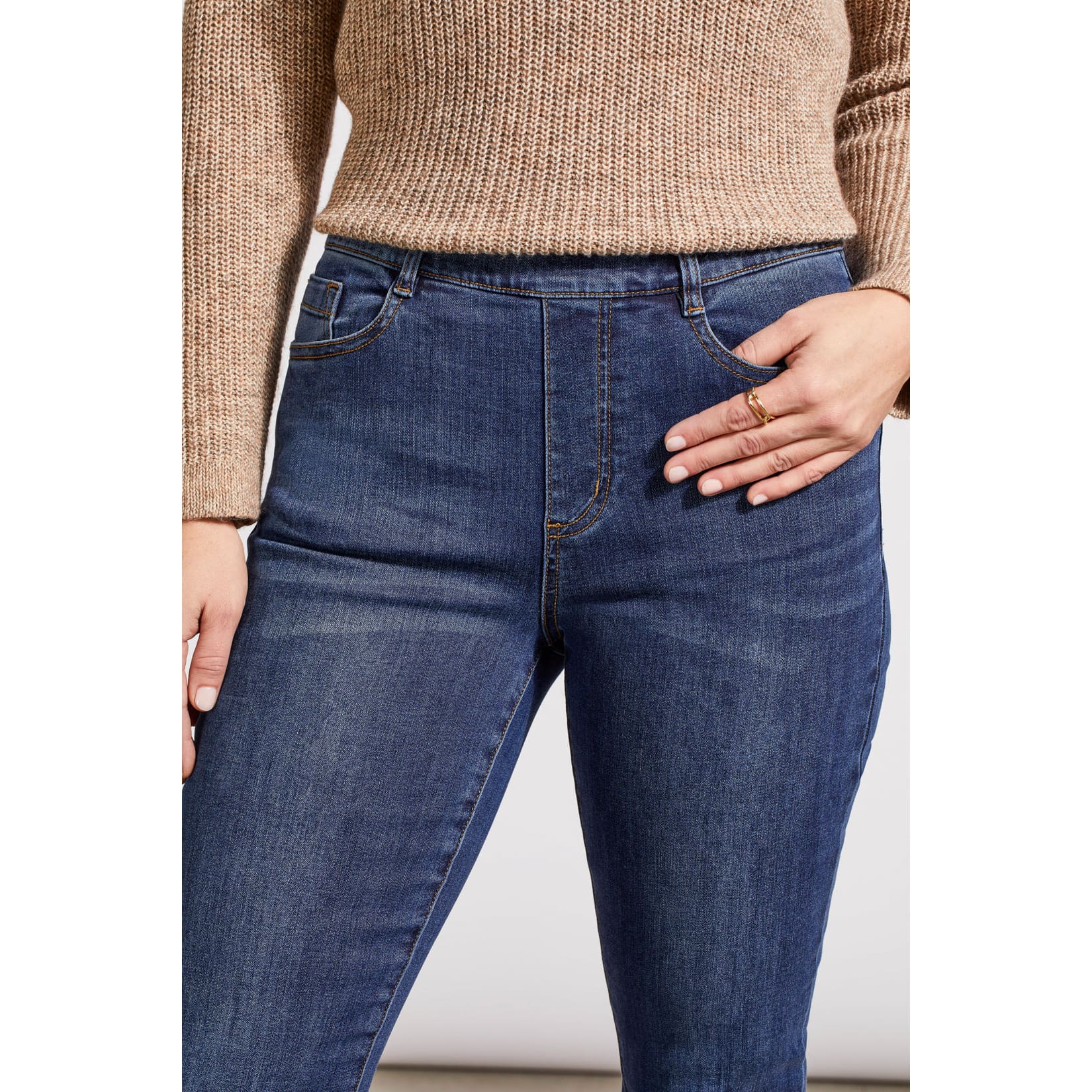 Tribal - 5562O-2020 AUDREY PULL ON FLARE JEANS - Pants