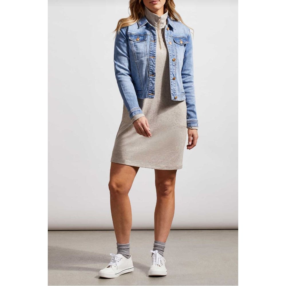 Tribal - 7814O-2020 FANCY DENIM JACKET W/ POCKETS - Jackets and Coats