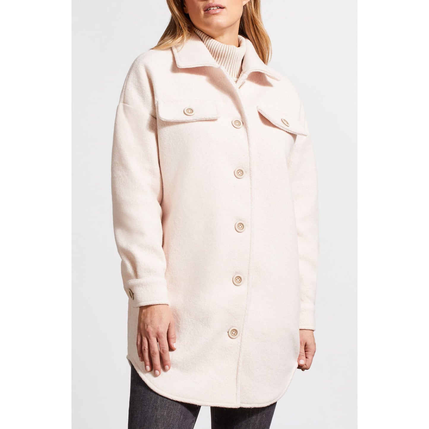 Tribal - 7909O-4856 BOILED WOOL JACKET WITH POCKETS - Jackets and Coats