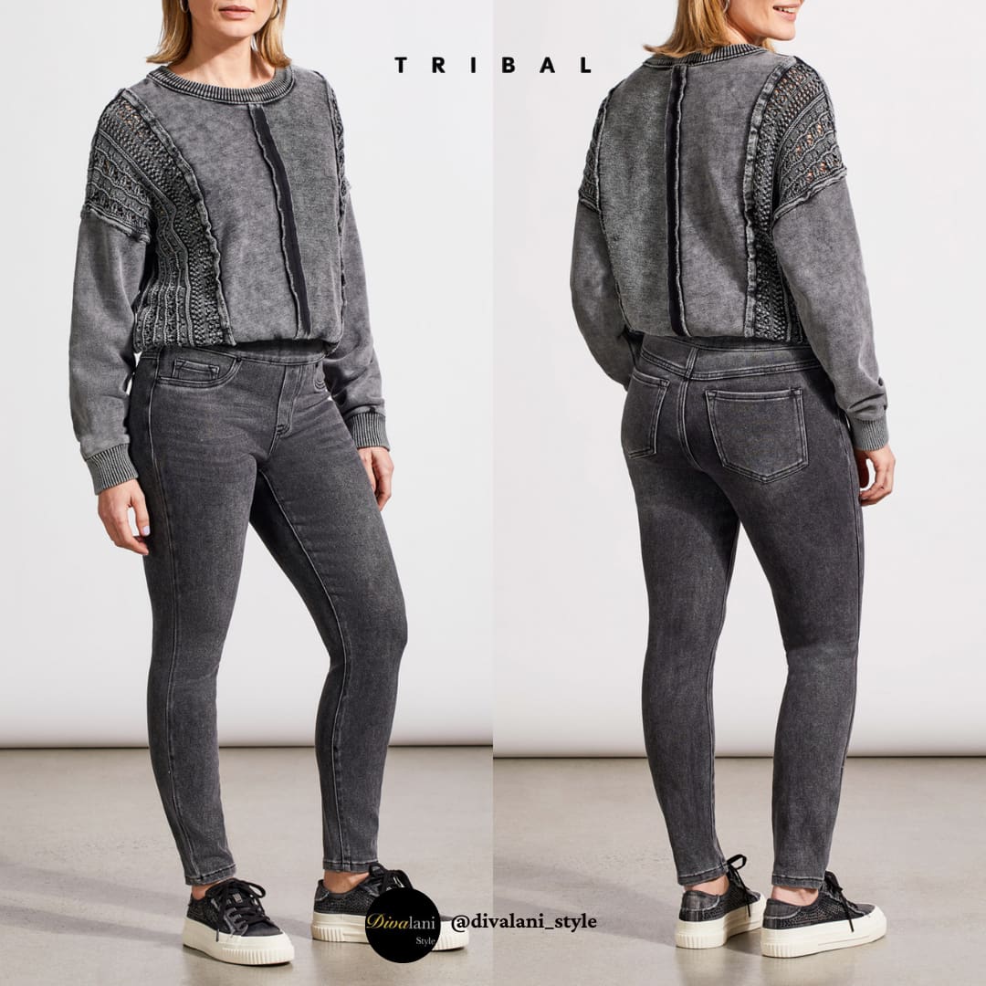 Tribal - 7987O-4901 AUDREY PULL ON ANKLE LEGGING - Pants
