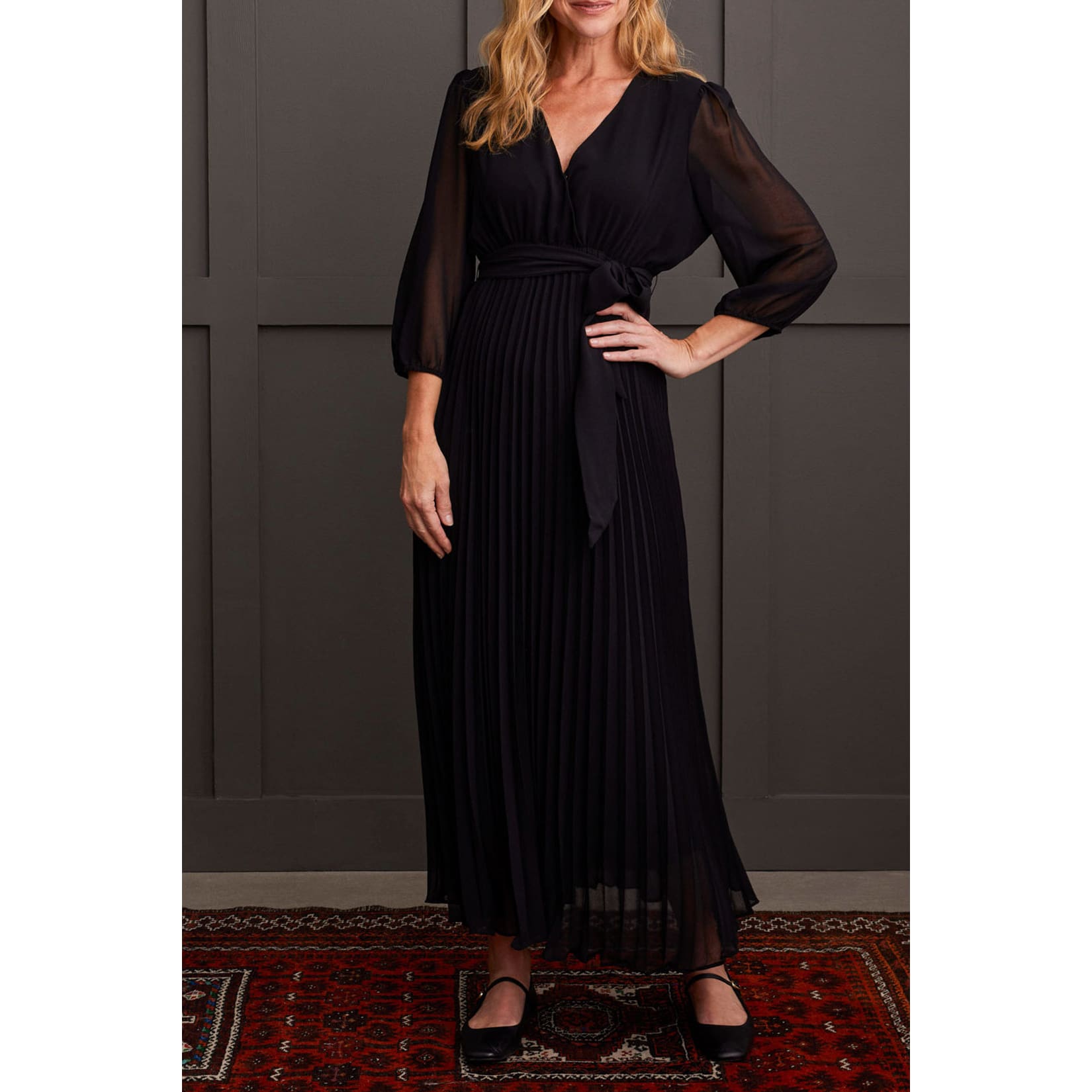 Tribal - 907O-3952 3/4 SLEEVE V-NECK DRESS - Dress