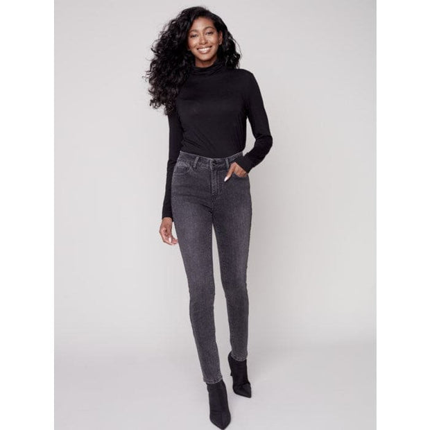 Charlie B - C5454 Stretch Skinny Leg Jeans Regular Rise Front Fly - Pants
