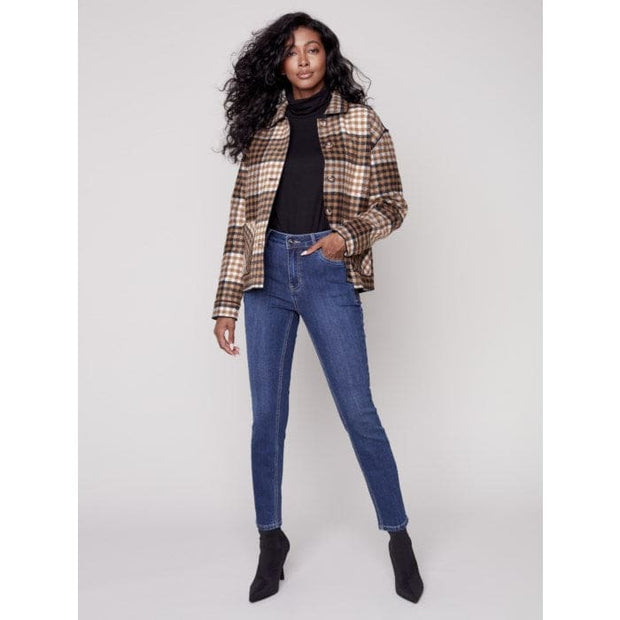 Charlie B - C6185RR-134B Reversible Plaid Jacket - Jackets and Coats