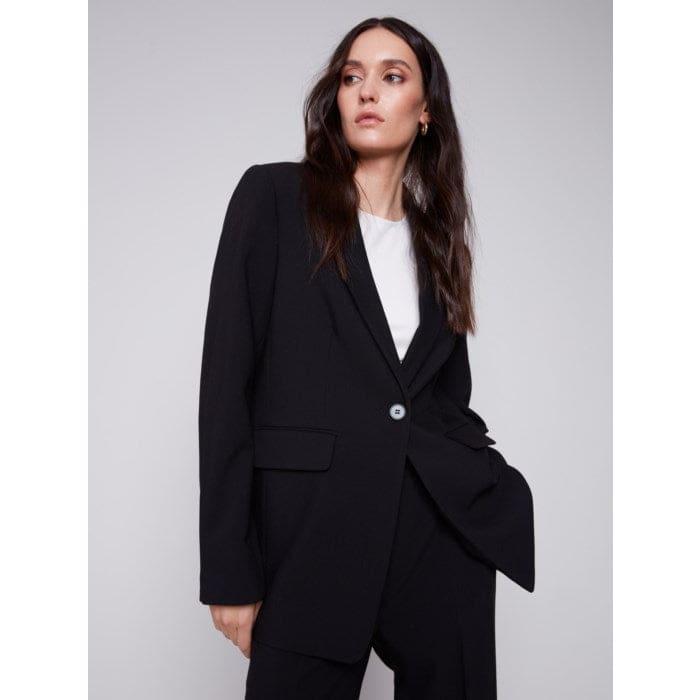 Charlie B - C6293-838B BLAZER WITH RUCHED BACK Jackets and Coats