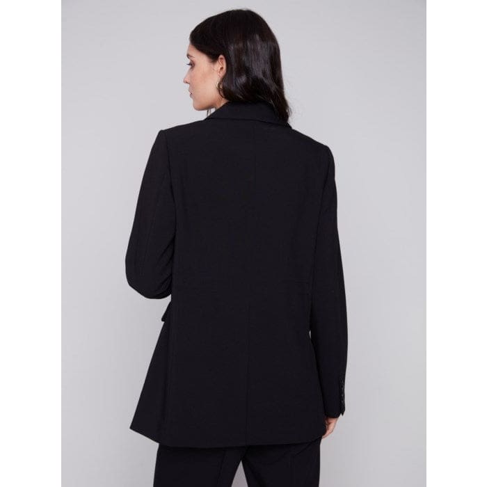 Charlie B - C6293-838B BLAZER WITH RUCHED BACK Jackets and Coats