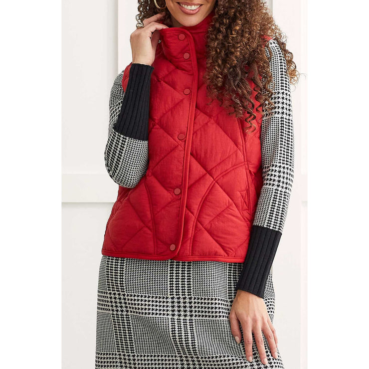 Divalani Style - 1499O-3823 A LINE PUFFER VEST - EARTH RED