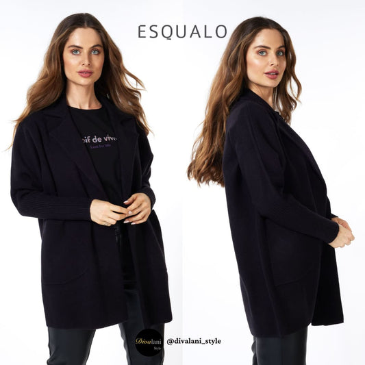 ESQUALO - F2307505 CARDIGAN BLAZER RIB SLVE - Jackets and Coats